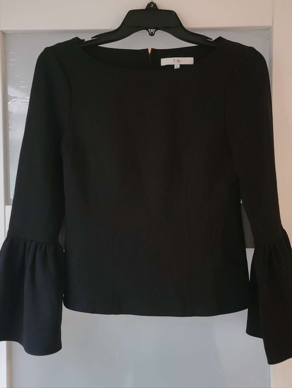 Tibi black Zippered top Size 0
